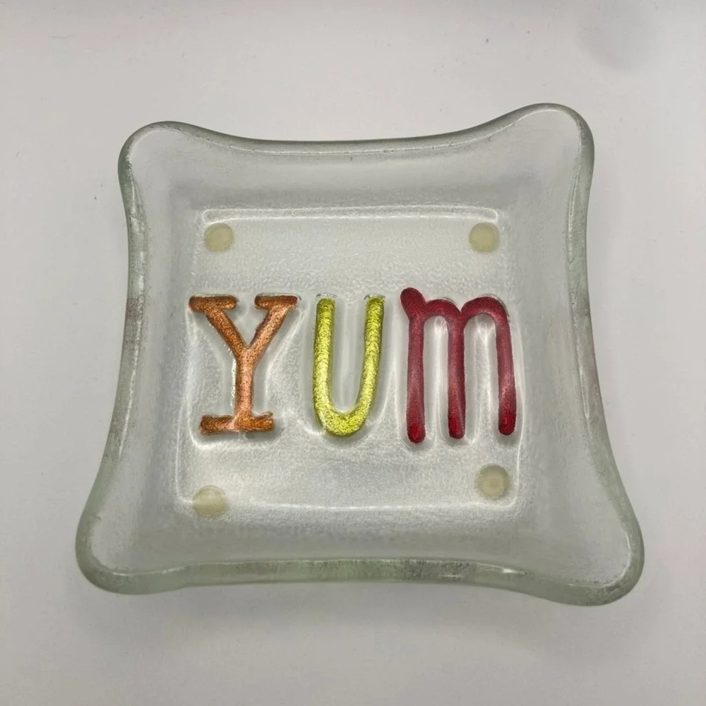 Lori Seibert for Silvestri Fusion Small 4x4‎ Glass Plate 